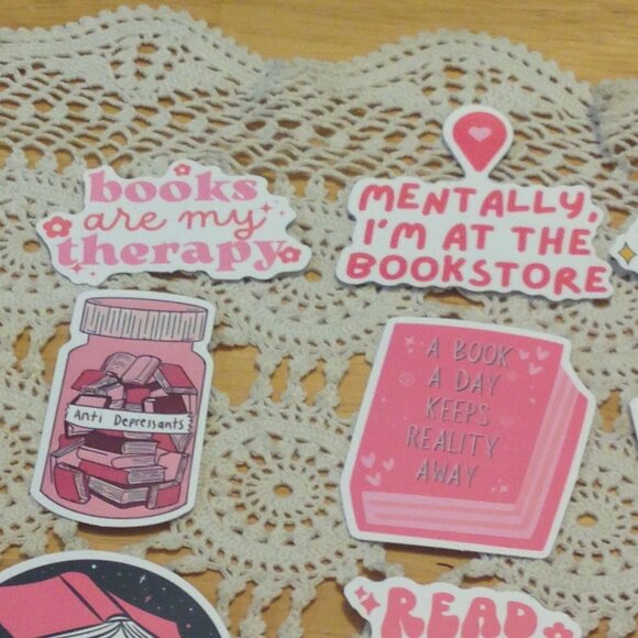 Book Lover's Stickers for locker, computer, book covers, kindle, crafts - Picture 4 of 8